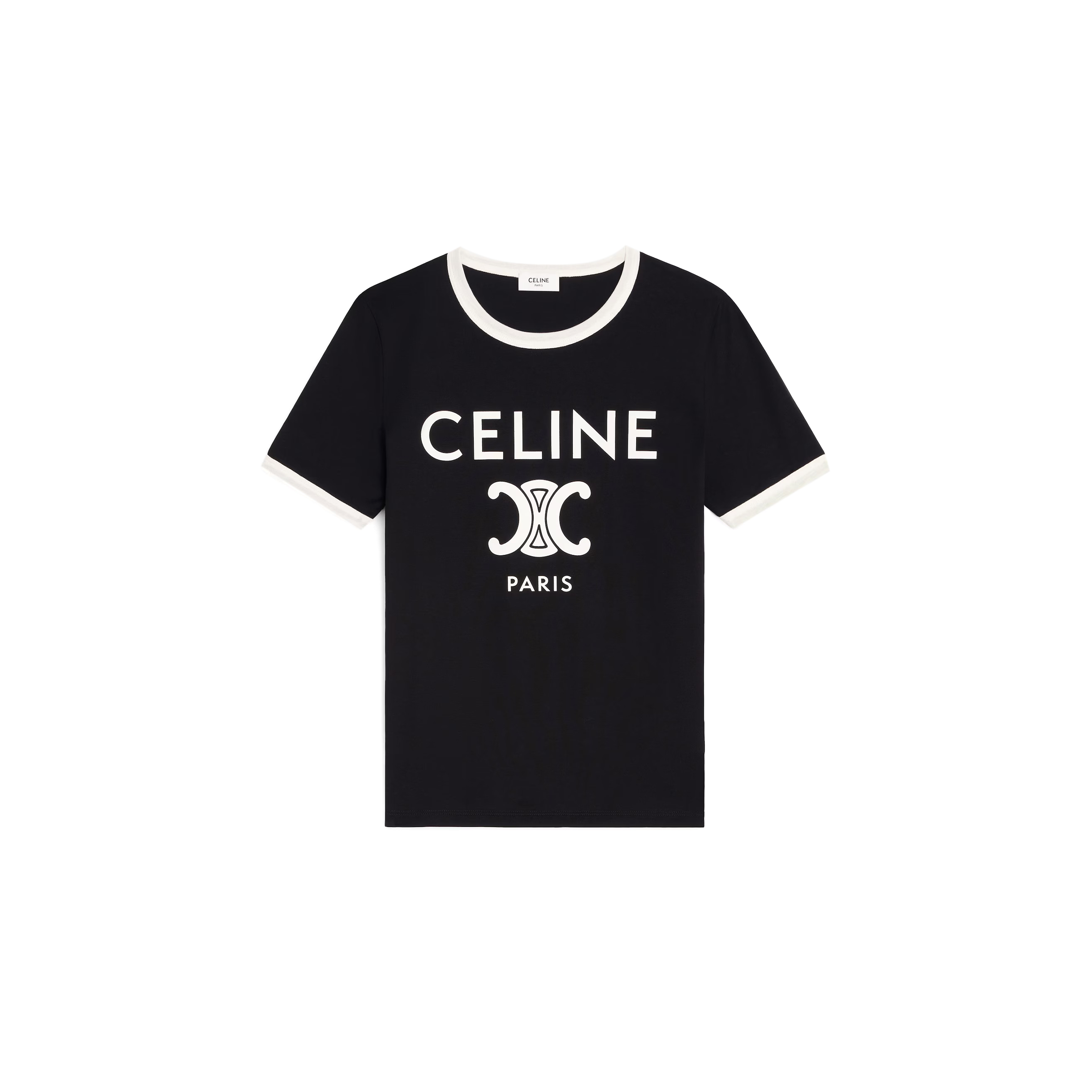 CELINE CELINE PARIS T-SHIRT IN COTTON JERSEY 2X872671Q.38AW
